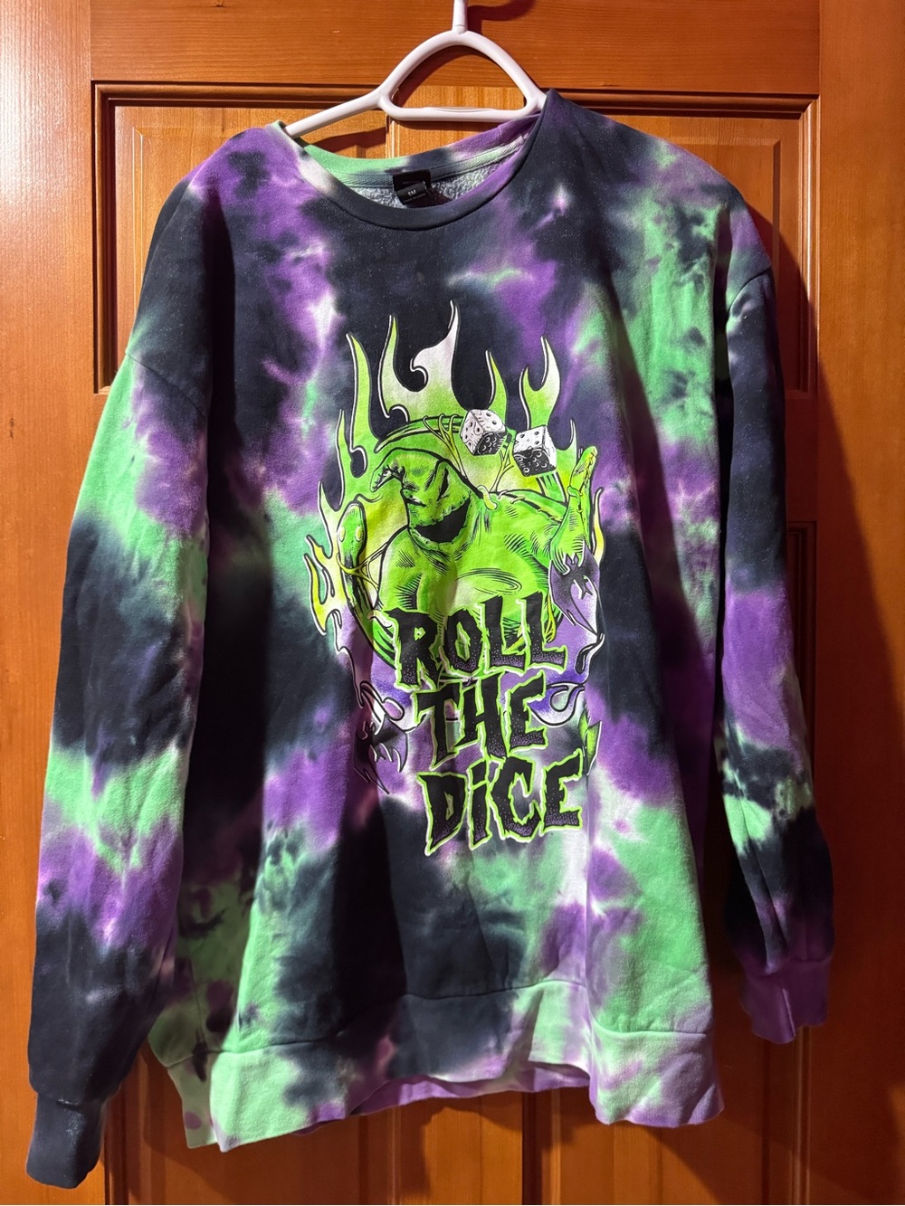 Disney Tie-Dye 'Roll The Dice' Sweatshirt - Green, Purple, Black